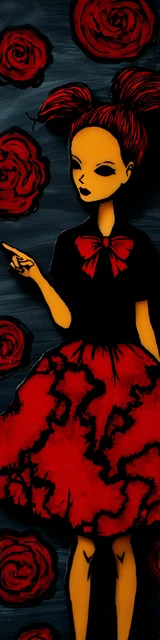 Free teacher bookmark featuring a teacher pointing in red and blue florals